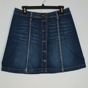 Cello Dark Blue Denim Mini Skirt